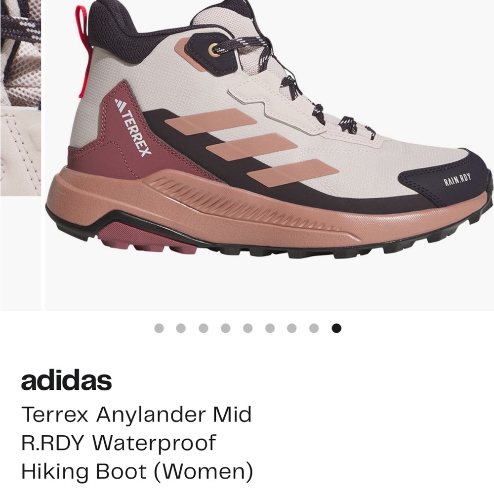 Adidas Terrex Anylander Mid R.RDY Women's Hiking Boot - Cream and Brown